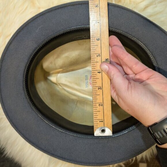 Sovereign Stetson Grey Banded Fedora Hat - Picture 10 of 11
